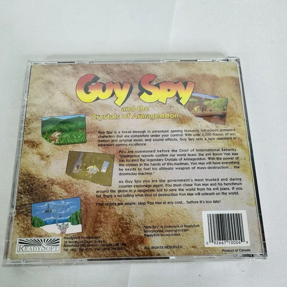 Guy Spy & The Crystals Of Armageddon (PC-Dos, CD-Rom, Jewel Case) BRAND NEW 1991